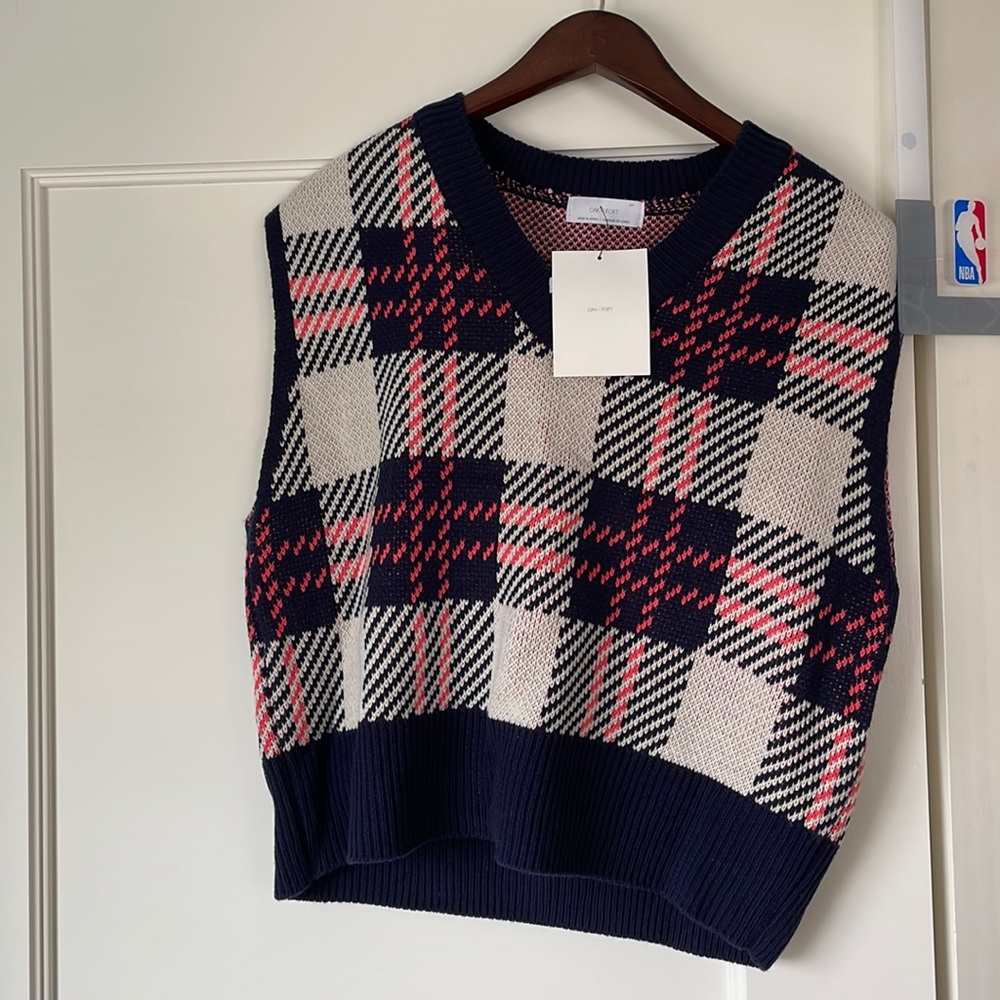 OAK + FORT knit oversized fit vest - new with tags